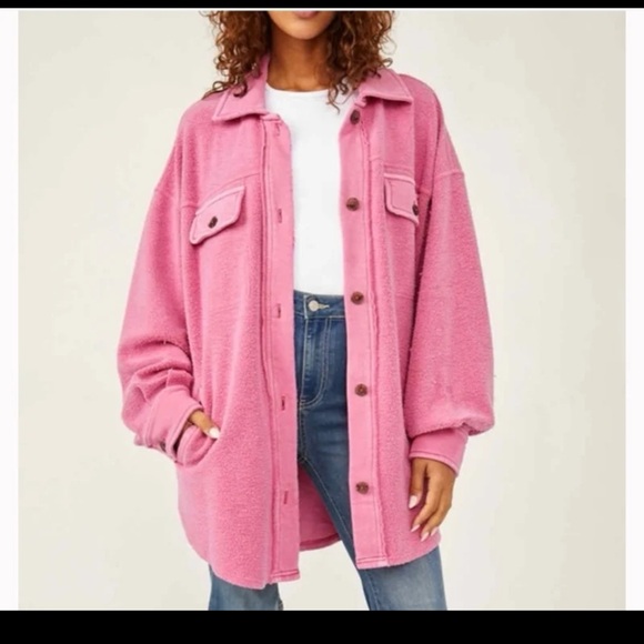 Free People Ruby Jacket in Envy Pink 
size Medium - Picture 5 of 12